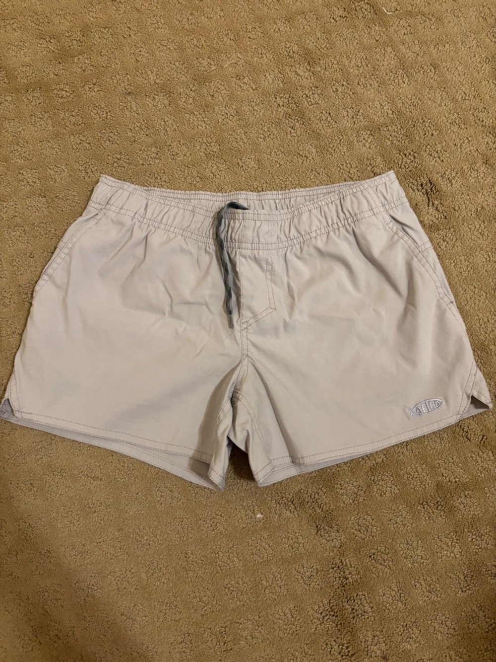 Light Beige Aftco Shorts with Drawstring